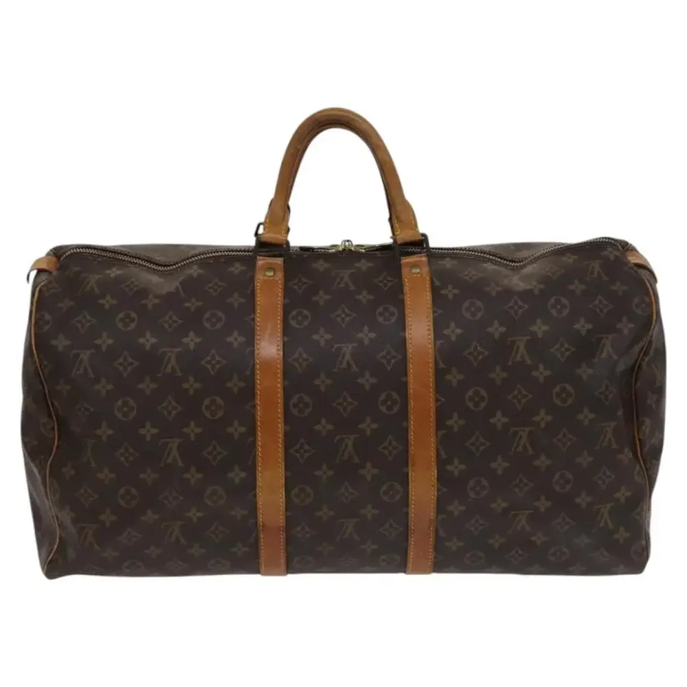 LOUIS VUITTON Monogram Keepall 55 Boston Bag M41424